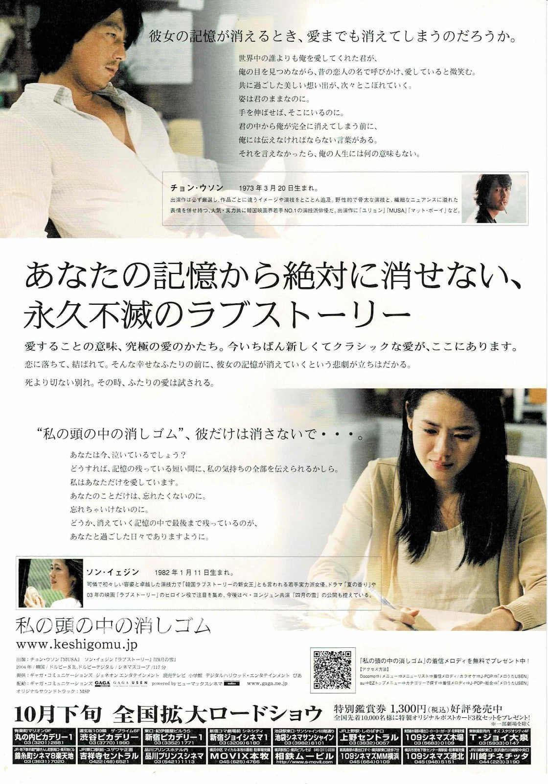 A Moment to Remember 2004 Paul Klee Japanese Mini Movie Poster Chirashi Flyer B5