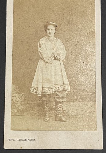 Antique Original RUSSIAN 2 pcs CDV Cabinet Photo Bergamasco Lushev Editor Russia