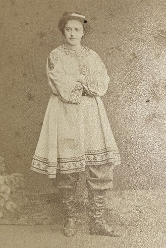 Antique Original RUSSIAN 2 pcs CDV Cabinet Photo Bergamasco Lushev Editor Russia