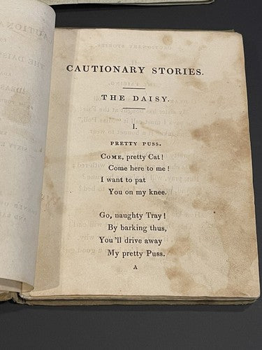 1825 Elizabeth Turner Cautionary Stories Antique Book London Marjorie Moon Rare