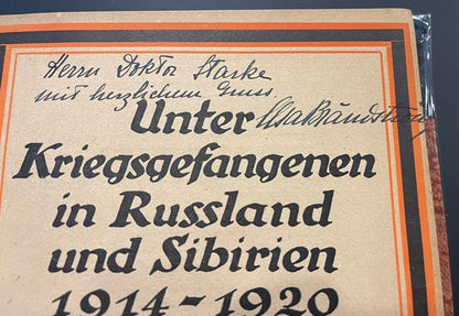 1922 Elsa Brandstrom Signed Antique Rare Book Sweedish Nurse Russia Siberia Vtg