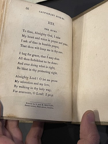 1825 Elizabeth Turner Cautionary Stories Antique Book London Marjorie Moon Rare