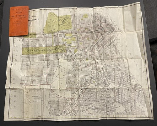 1910 San Francisco Indexed Pocket Map Britton Rey’s California USA Antique Rare