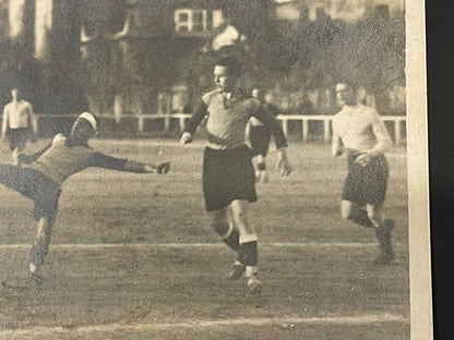 Antique Original Spain Football Team Match Real Photo Postcard Signed Barcelona