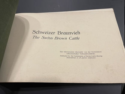 1920s Antique Schweizer Braunvieh The Swiss Brown Cattle Booklet Agricultural