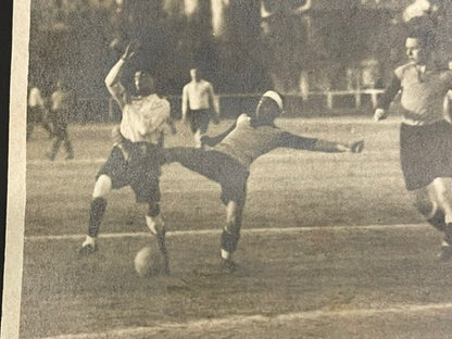 Antique Original Spain Football Team Match Real Photo Postcard Signed Barcelona