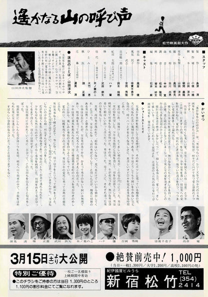 A Distant Cry from Spring 1980 JP Original Mini Movie Poster Chirashi Flyer B5