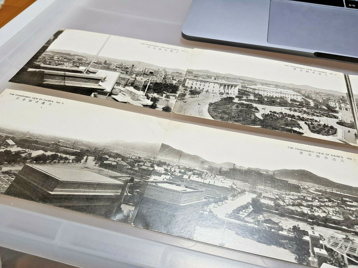RARE CHINA DALIAN PANORAMA The Panoramic View of Dairen Japanese Post Cards Lot