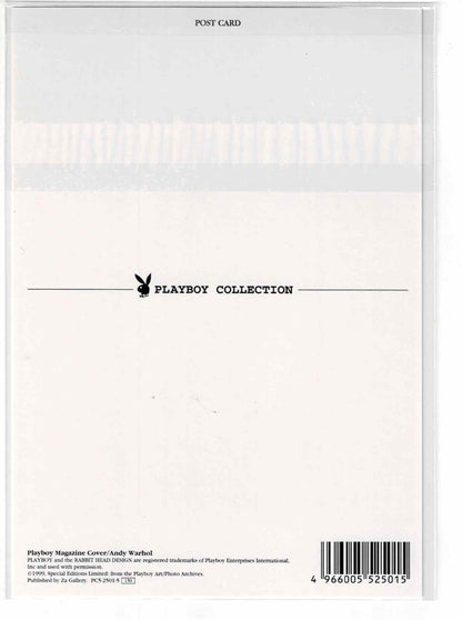 Andy Warhol Playboy Collection Postcard 1999 Playboy Magazine Cover NOS Sleeve