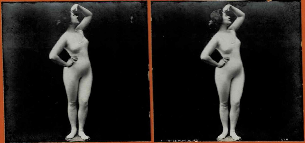 Antique French Stereoview Poses Plastiques Nude Figure Study 6 Card Lot S.I.P.