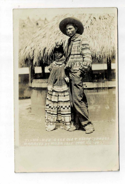 Antique Seminole Indian RPPC Postcards Musa Isle Miami Florida Everglades 1930s