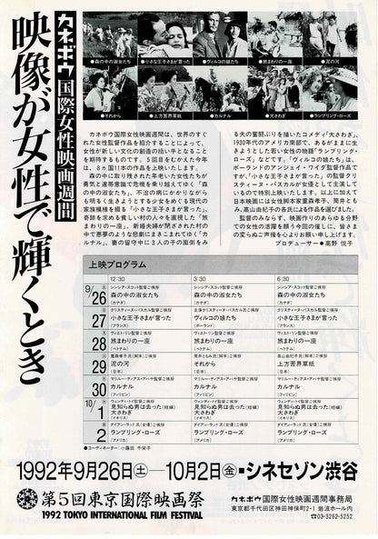 Tokyo International Film Festival 1992 Japan Mini Movie Poster Chirashi Flyer B5