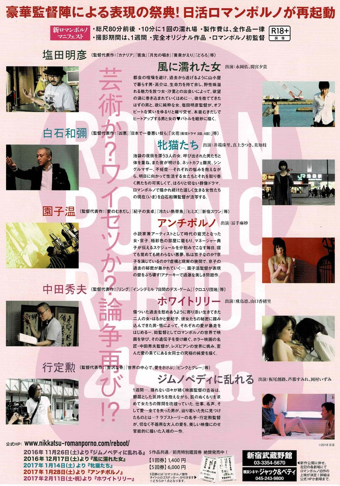 Roman Porno Reboot Project Japanese Original Mini Movie Poster Chirashi Flyer B5
