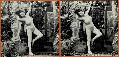 Antique French Stereoview Poses Plastiques Nude Figure Study 6 Card Lot S.I.P.