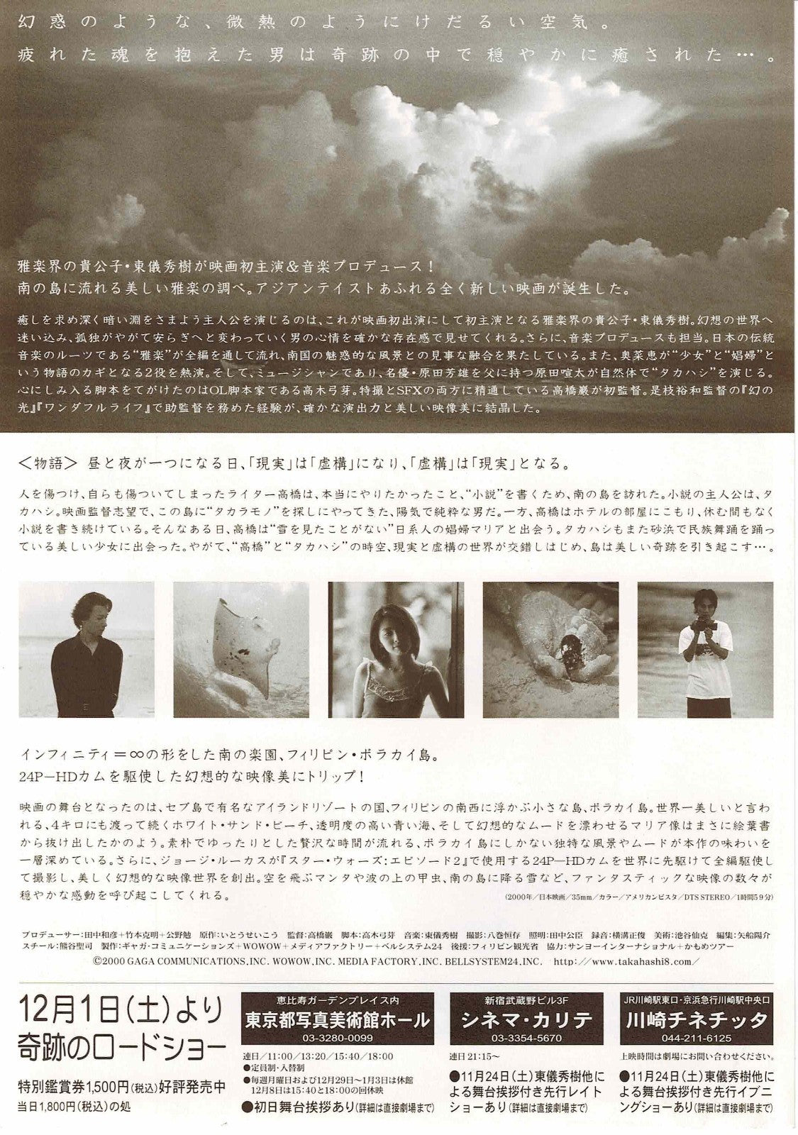 Infinity 2001 Iwao Takahas Japanese Original Mini Movie Poster Chirashi Flyer B5