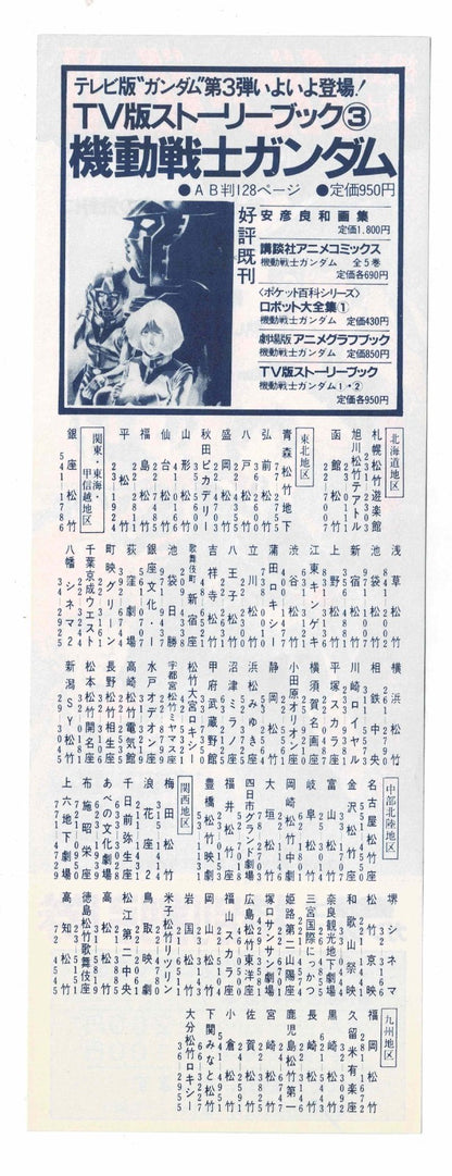1981 Mobile Suit Gundam II Soldiers of Sorrow Japanese Ticket Discount Full Stub