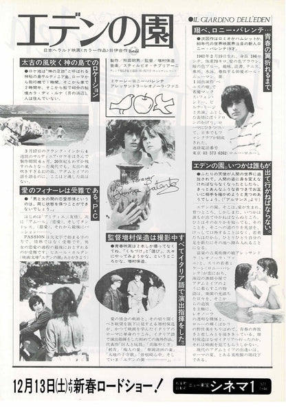 The Garden of Eden 1980 VtgJapanese Original Mini Movie Poster Chirashi Flyer B5