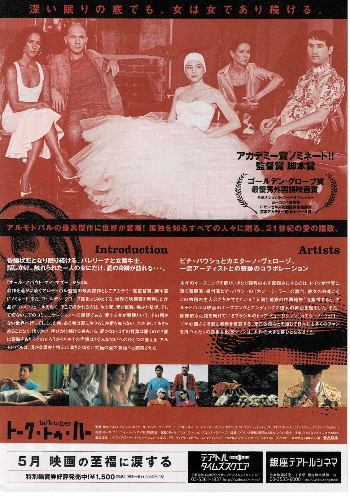 Talk to Her 2002 Hable con ella JP Original Mini Movie Poster Chirashi Flyer B5