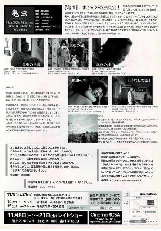 Kamemushi 2003 Stink Bug Japanese Original Mini Movie Poster Chirashi Flyer B5