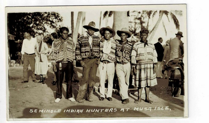 Antique Seminole Indian RPPC Postcards Musa Isle Miami Florida Everglades 1930s