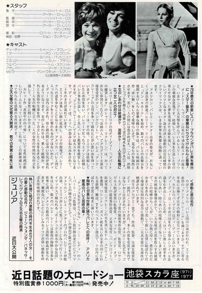 The Turning Point 1977 Japanese Original Mini Movie Poster Chirashi Flyer B5