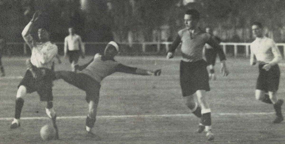 Antique Original Spain Football Team Match Real Photo Postcard Signed Barcelona