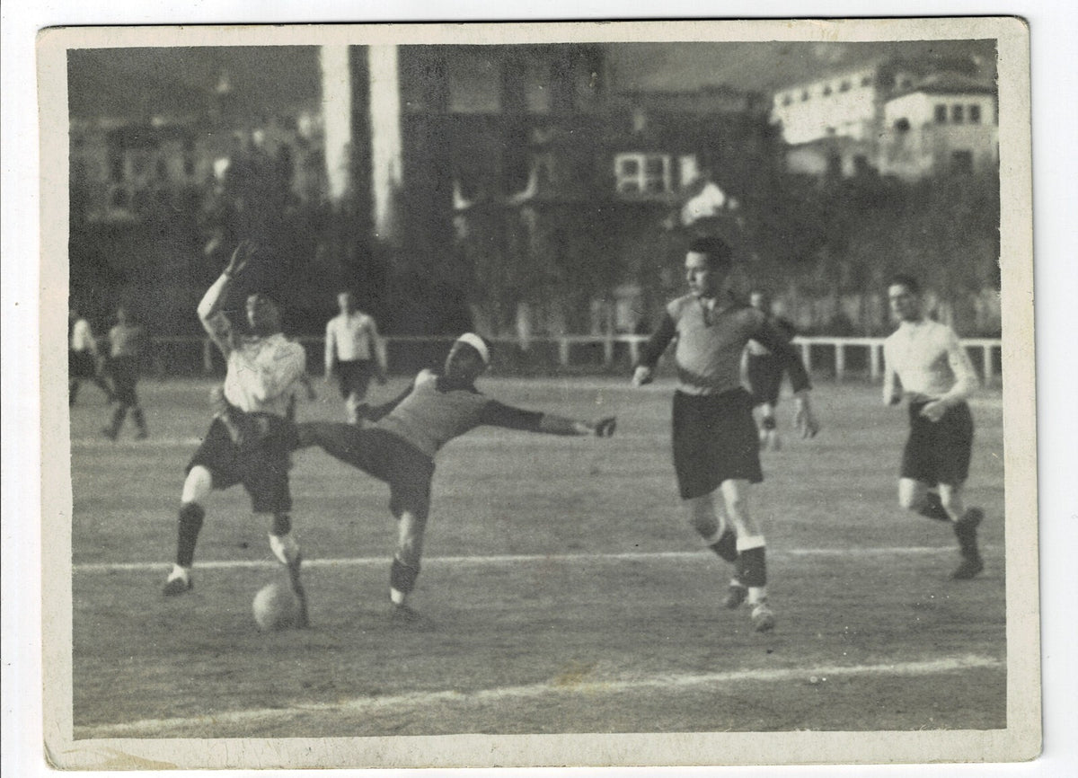 Antique Original Spain Football Team Match Real Photo Postcard Signed Barcelona