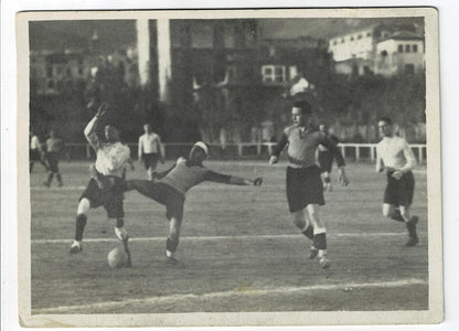 Antique Original Spain Football Team Match Real Photo Postcard Signed Barcelona
