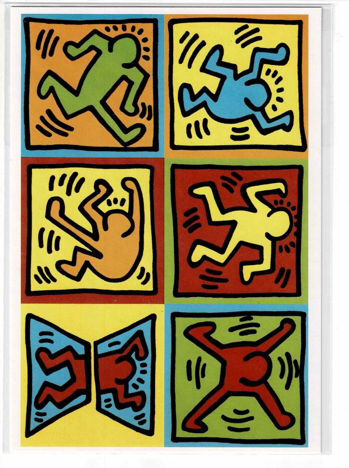 Keith Haring Playboy Collection Postcard 1999 Za Gallery Original PVC Sleeve NOS