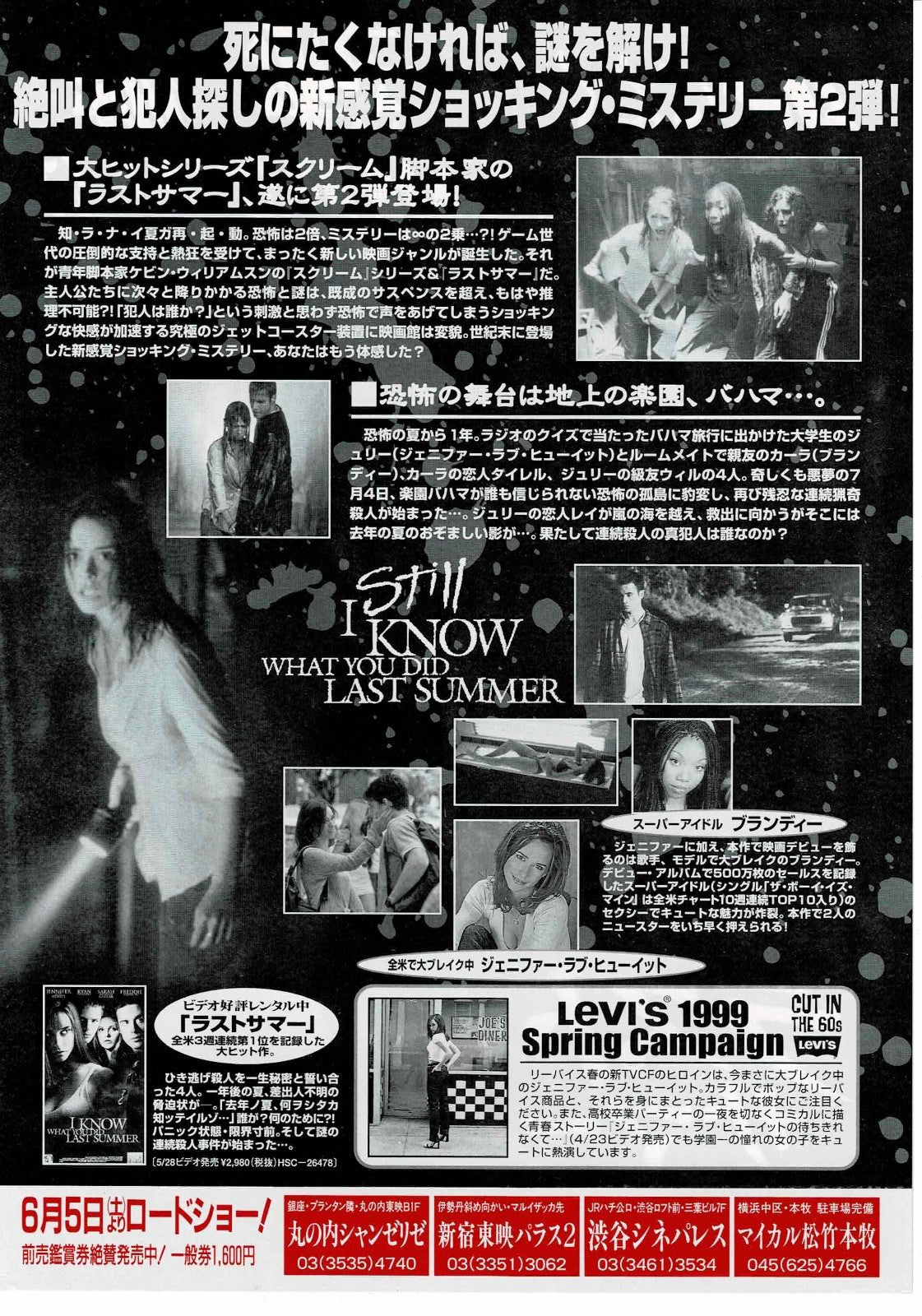 I Still Know What You Did Last Summer Japan Mini Movie Poster Chirashi Flyer B5