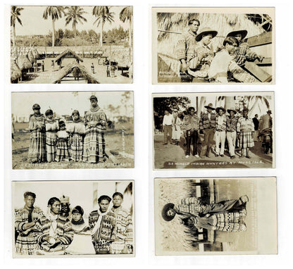 Antique Seminole Indian RPPC Postcards Musa Isle Miami Florida Everglades 1930s