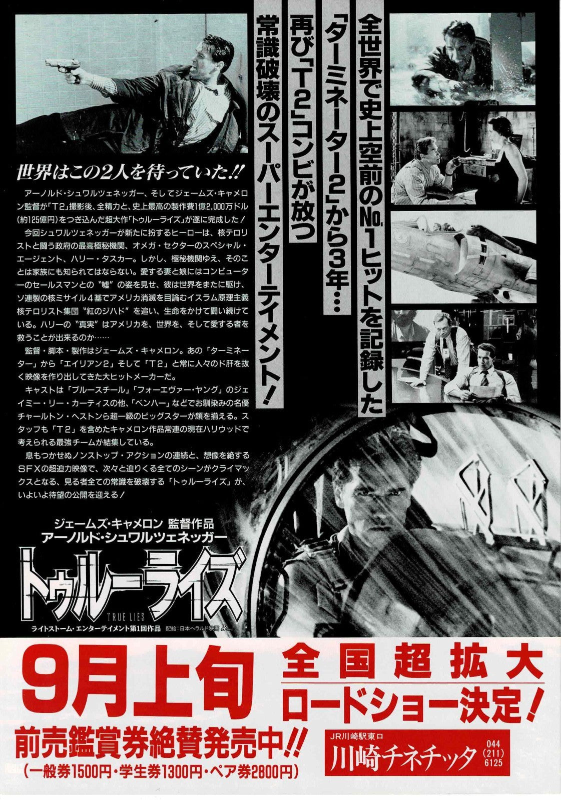 True Lies 1994 James Cameron Japan Original Mini Movie Poster Chirashi Flyer B5