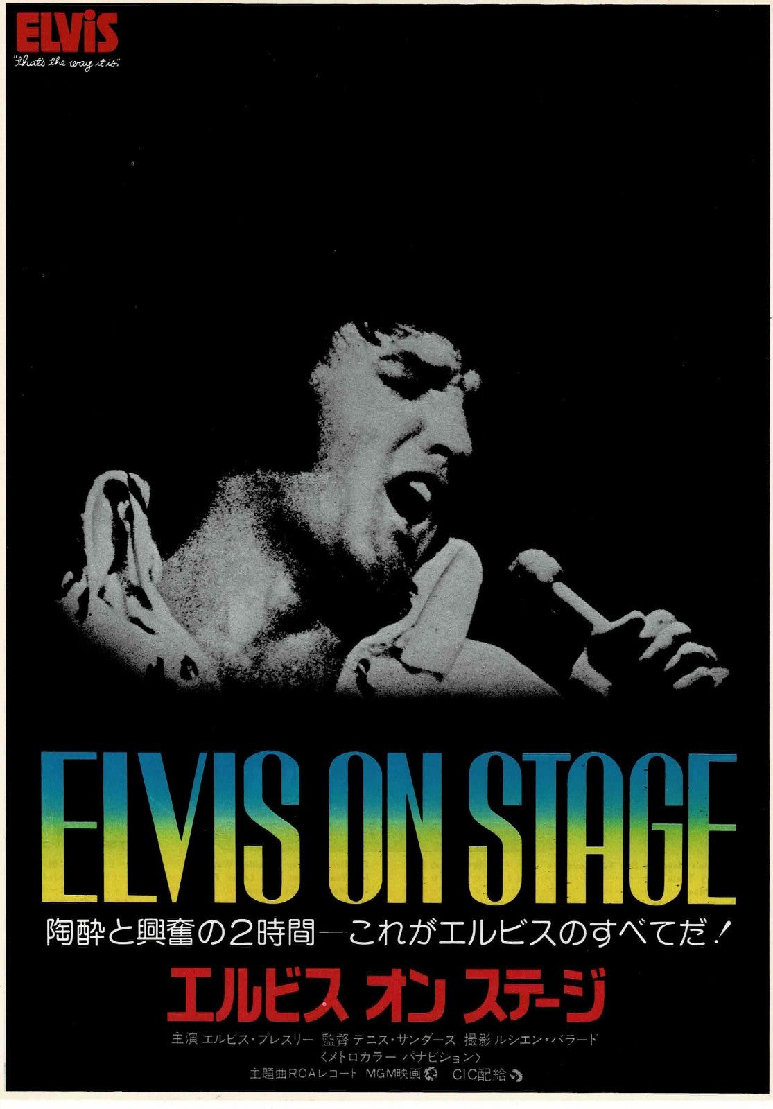 Elvis: That's the Way It Is 1970 Japanese Mini Movie Poster Chirashi Flyer B5