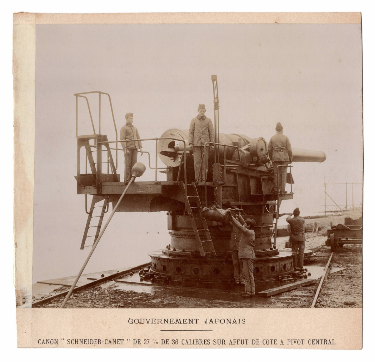 6 PCS LOT SCHNEIDER CANON CANNON ARTILLERY JAPANESE JAPAN ALBUMEN PRINT PHOTO