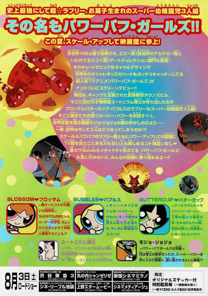 The Powepuff Girls 2002 Japanese Original Mini Movie Poster Chirashi Flyer B5