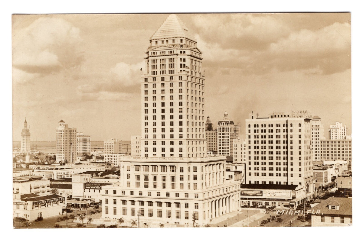 4pc Rare 1930s Miami Florida Bayfront Park Panorama Country Road Baltimore Hotel