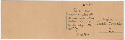 1923 Sliven Сливен Σλίβεν islimiye Panorama Postcard Bulgaria Bulgarian Stamp
