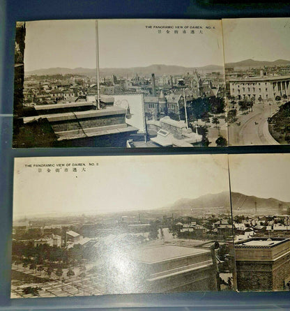 RARE CHINA DALIAN PANORAMA The Panoramic View of Dairen Japanese Post Cards Lot